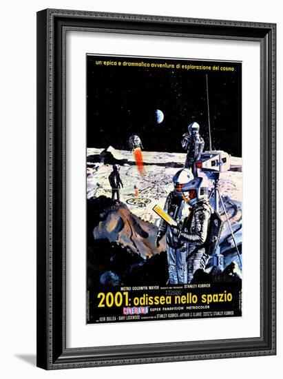 2001: A Space Odyssey, Italian Movie Poster, 1968-null-Framed Premium Giclee Print