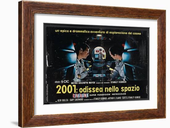 2001: A Space Odyssey, Italian Movie Poster, 1968-null-Framed Art Print