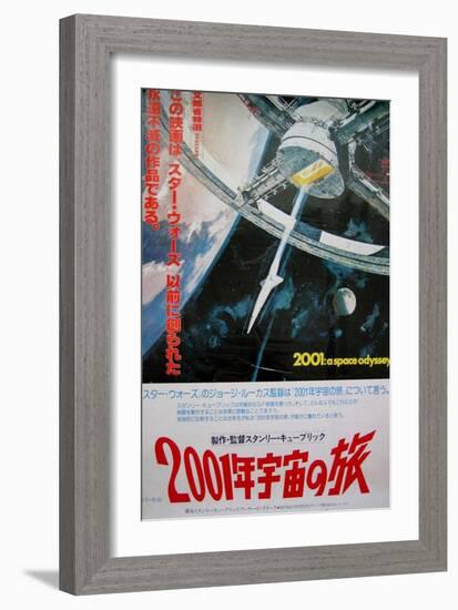 2001: A Space Odyssey, Japanese Movie Poster, 1968-null-Framed Art Print