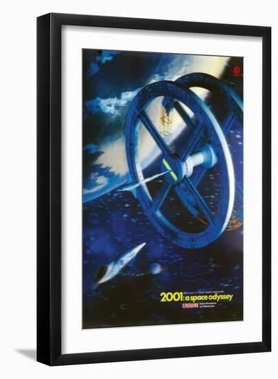 2001: A Space Odyssey, US poster, 1969-null-Framed Premium Giclee Print