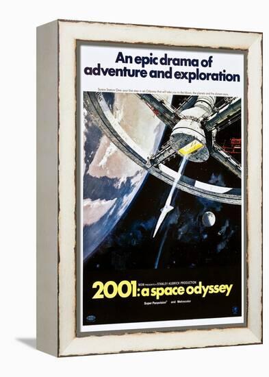 2001: A Space Odyssey, US poster, 1970-null-Framed Stretched Canvas