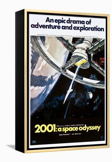2001: A Space Odyssey, US poster, 1970-null-Framed Stretched Canvas