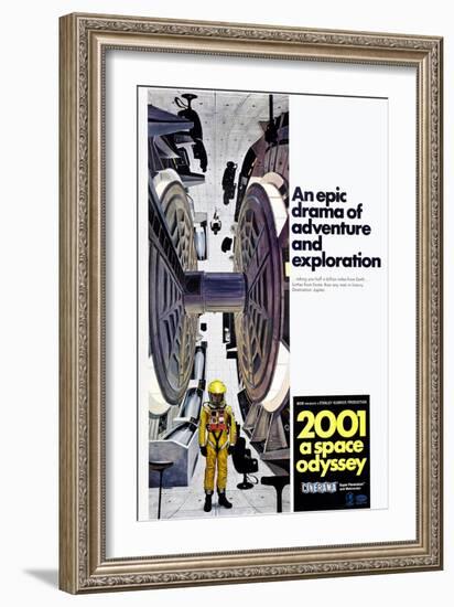2001: A Space Odyssey, US poster, 1971-null-Framed Premium Giclee Print