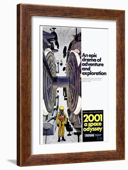 2001: A Space Odyssey, US poster, 1971-null-Framed Premium Giclee Print