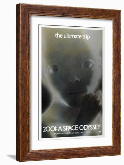 2001: A Space Odyssey, US poster, 1972-null-Framed Premium Giclee Print