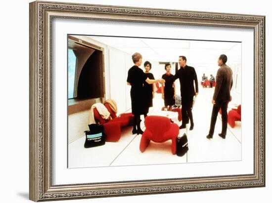 2001: A Space Odyssey, William Sylvester, Leonard Rossiter (Right), 1968-null-Framed Premium Photographic Print