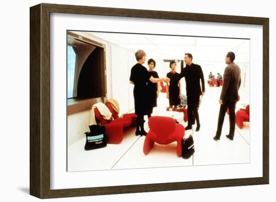 2001: A Space Odyssey, William Sylvester, Leonard Rossiter (Right), 1968-null-Framed Premium Photographic Print