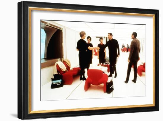 2001: A Space Odyssey, William Sylvester, Leonard Rossiter (Right), 1968-null-Framed Premium Photographic Print