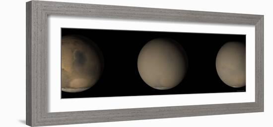 2001 Great Dust Storms on Mars-Stocktrek Images-Framed Photographic Print