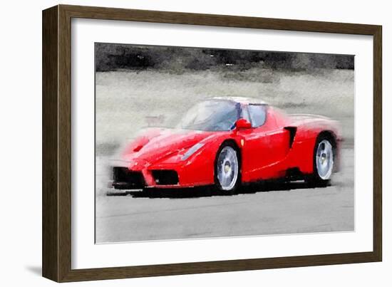 2002 Ferrari Enzo Watercolor-NaxArt-Framed Art Print