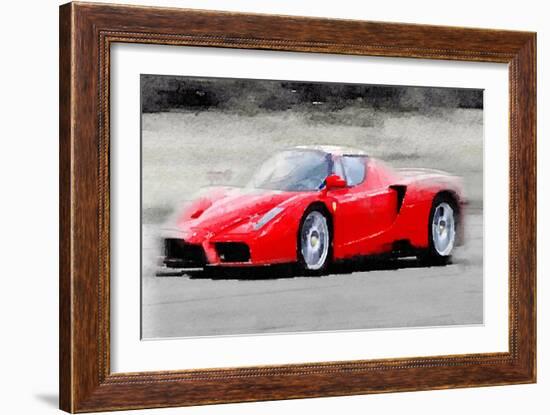 2002 Ferrari Enzo Watercolor-NaxArt-Framed Art Print