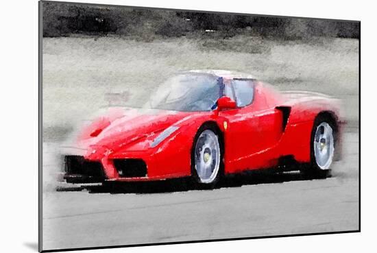 2002 Ferrari Enzo Watercolor-NaxArt-Mounted Art Print