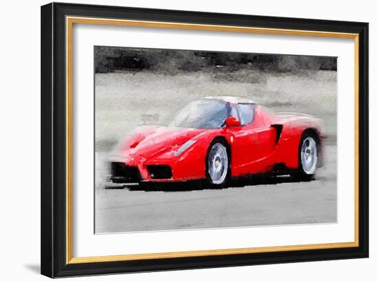 2002 Ferrari Enzo Watercolor-NaxArt-Framed Art Print