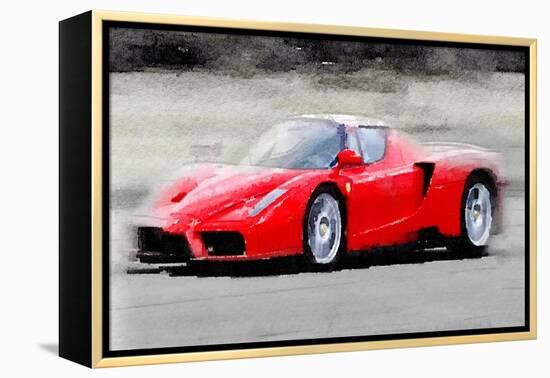2002 Ferrari Enzo Watercolor-NaxArt-Framed Stretched Canvas