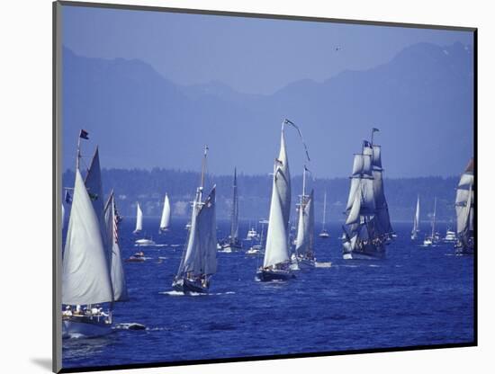 2002 Tall Ships Festival in Elliott Bay, Seattle, Washington, USA-William Sutton-Mounted Photographic Print