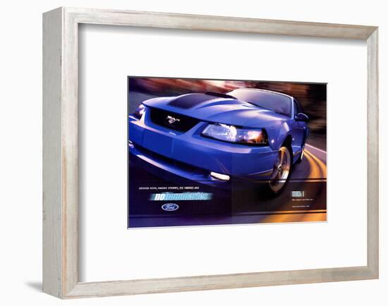 2003 Mustang-Stripe&305 Horses-null-Framed Art Print