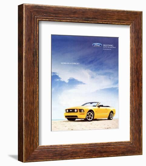 2005 Mustang-Work in a Cubicle-null-Framed Premium Giclee Print