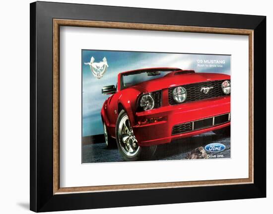 2009 Mustang-Rush to Drive One-null-Framed Art Print