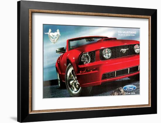 2009 Mustang-Rush to Drive One-null-Framed Art Print