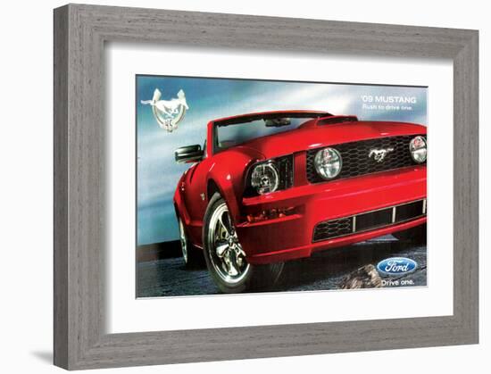 2009 Mustang-Rush to Drive One-null-Framed Art Print