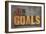 2014 Goals - New Year Resolution-PixelsAway-Framed Art Print