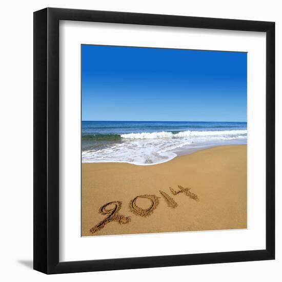 2014 Written On Sandy Beach-viperagp-Framed Art Print