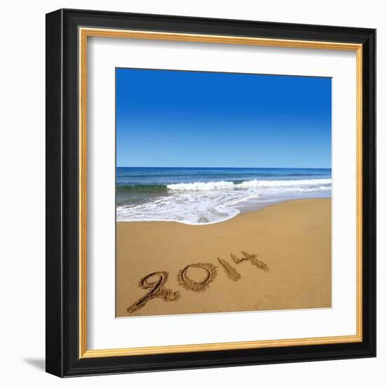 2014 Written On Sandy Beach-viperagp-Framed Art Print