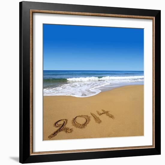 2014 Written On Sandy Beach-viperagp-Framed Art Print