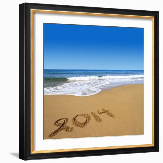 2014 Written On Sandy Beach-viperagp-Framed Art Print