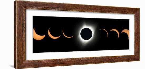 2017 Total Solar Eclipse, Composite Image--Framed Photographic Print