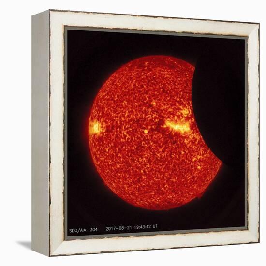 2017 Total Solar Eclipse, Sdo Image-null-Framed Premier Image Canvas