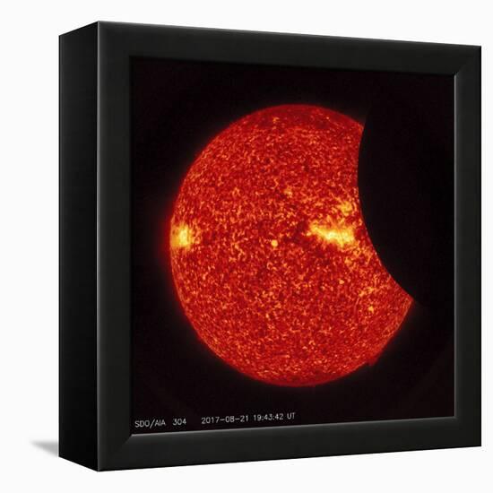 2017 Total Solar Eclipse, Sdo Image-null-Framed Premier Image Canvas