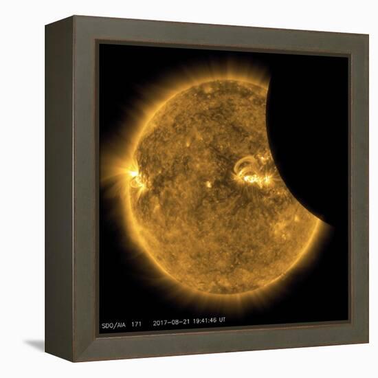 2017 Total Solar Eclipse, Sdo Image-null-Framed Premier Image Canvas