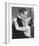 20ies Film Couple Embracing-null-Framed Art Print