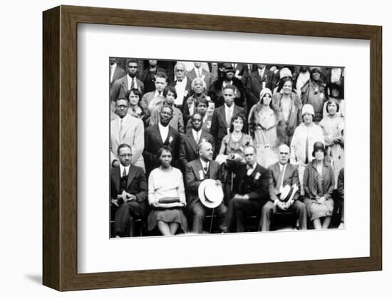 20th Annual Session of the NAACP W.E.B. Dubois, James Weldon Johnson. Cleveland, Ohio June 26, 1929-null-Framed Photo