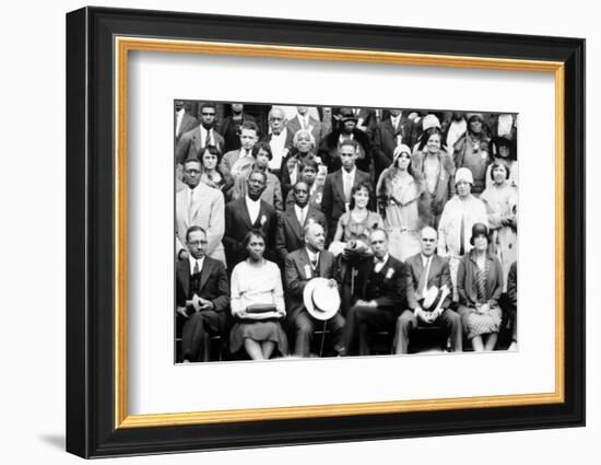 20th Annual Session of the NAACP W.E.B. Dubois, James Weldon Johnson. Cleveland, Ohio June 26, 1929-null-Framed Photo