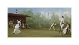Edwardian Tennis Scene-20th Century Italian School -Premium Giclee Print