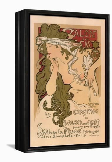 20th Exhibition of the Salon De Cent-Alphonse Mucha-Framed Stretched Canvas