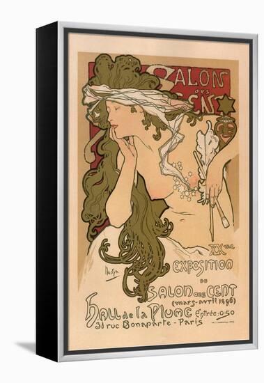 20th Exhibition of the Salon De Cent-Alphonse Mucha-Framed Stretched Canvas