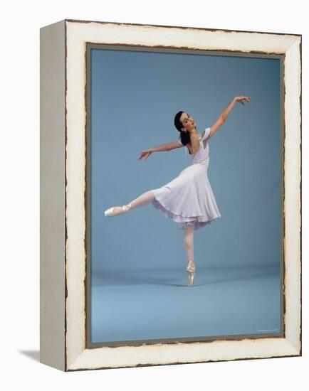 21 Year Old NYC Ballet Ballerina Jenifer Ringer in Graceful Move from Ballet "Romeo and Juliet"-Ted Thai-Framed Premier Image Canvas