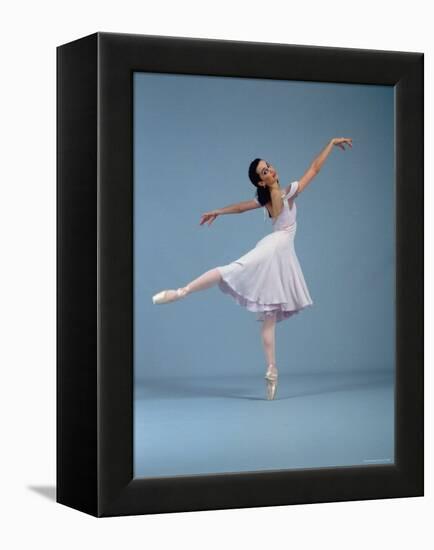 21 Year Old NYC Ballet Ballerina Jenifer Ringer in Graceful Move from Ballet "Romeo and Juliet"-Ted Thai-Framed Premier Image Canvas