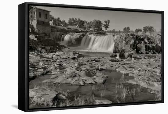 2234-Falls Park-B&W-Gordon Semmens-Framed Stretched Canvas