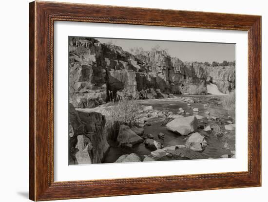 2278-Falls Park-B&W-Gordon Semmens-Framed Photographic Print