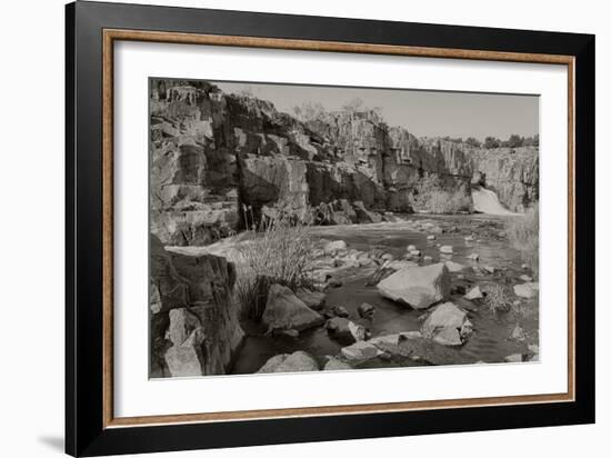 2278-Falls Park-B&W-Gordon Semmens-Framed Photographic Print