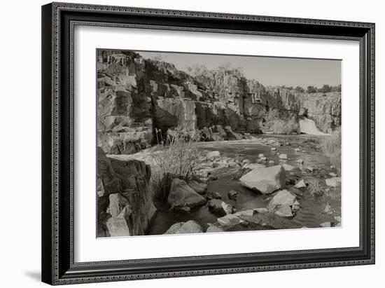 2278-Falls Park-B&W-Gordon Semmens-Framed Photographic Print