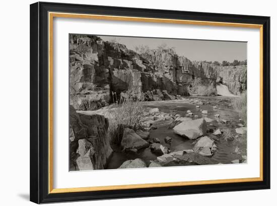 2278-Falls Park-B&W-Gordon Semmens-Framed Photographic Print