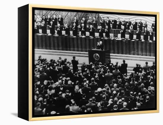 22nd Communist Party Congress in Moscow, Oct. 17, 1961-null-Framed Stretched Canvas
