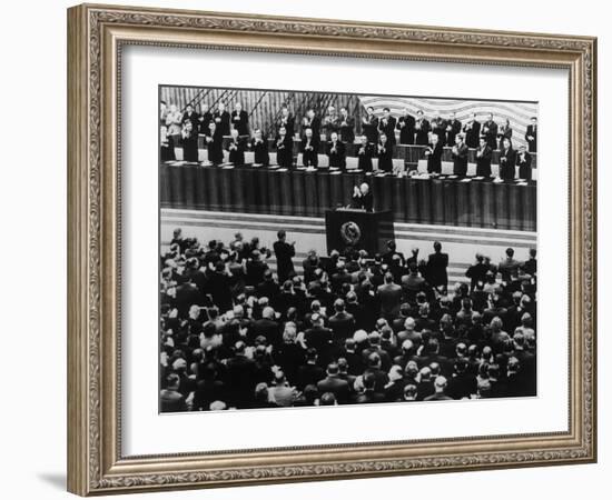 22nd Communist Party Congress in Moscow, Oct. 17, 1961-null-Framed Photo