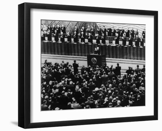 22nd Communist Party Congress in Moscow, Oct. 17, 1961-null-Framed Photo