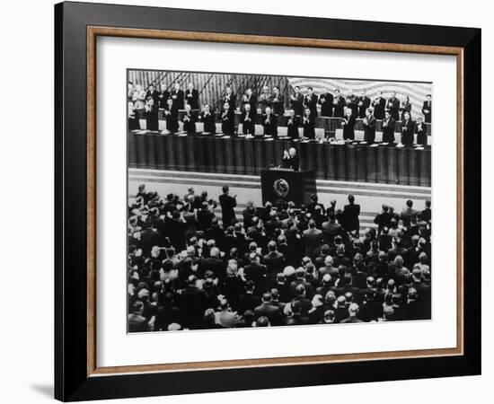 22nd Communist Party Congress in Moscow, Oct. 17, 1961-null-Framed Photo